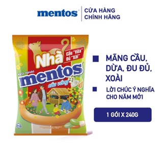Kẹo nhai Mentos Cầu Dừa Đủ Xoài  (Gói 240g)