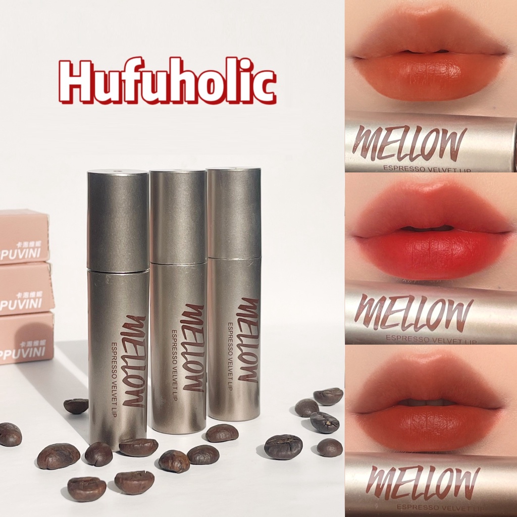 Son kem Cafe CAPPUVINI mềm mịn căng mọng môi Mellow Espresso Velvet Lip Tint Coffee CAPU52