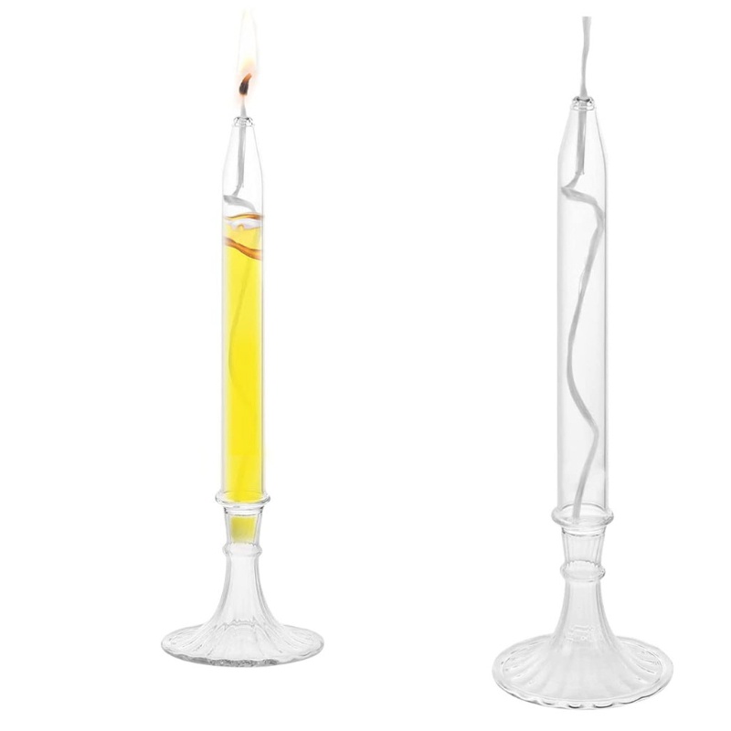 Giá Đỡ Đèn Cầy Bằng Thủy Tinh Phong Cách Châu Âu Sang Trọng