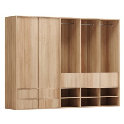 DECI, Tủ quần áo , tủ lưu trữ đồ WAR_081, 263x59x200cm, tủ đựng quần áo Scandi Home