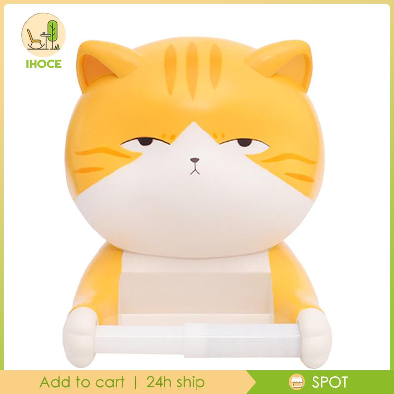 Giá Đỡ Cuộn Khăn Giấy 3D Bằng Nhựa Resin Gắn Tường Hình Mèo Hoạt Hình Vui Nhộn Trang Trí Phòng Tắm / Nhà Bếp