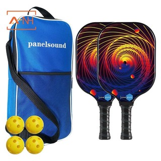 Bộ 2 Vợt Chơi Bóng Pickleball Siêu Nhẹ Và Nhanh Chóng Kèm Túi Đựng 4 Quả Bóng