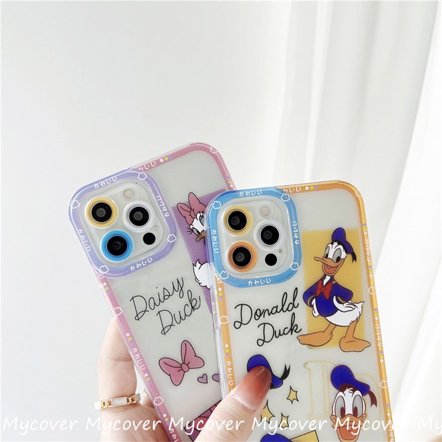 Ốp Điện Thoại Silicon Họa Tiết Vịt Donald Dễ Thương Chống Sốc Cho Iphone 11 12 13 14 Pro Max X Xr Xs 8 7 6 Plus SE 2020