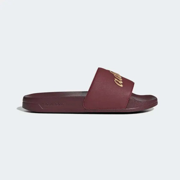 Dép chính hãng Adidas Adilette Shower unisex màu đỏ logo vàng