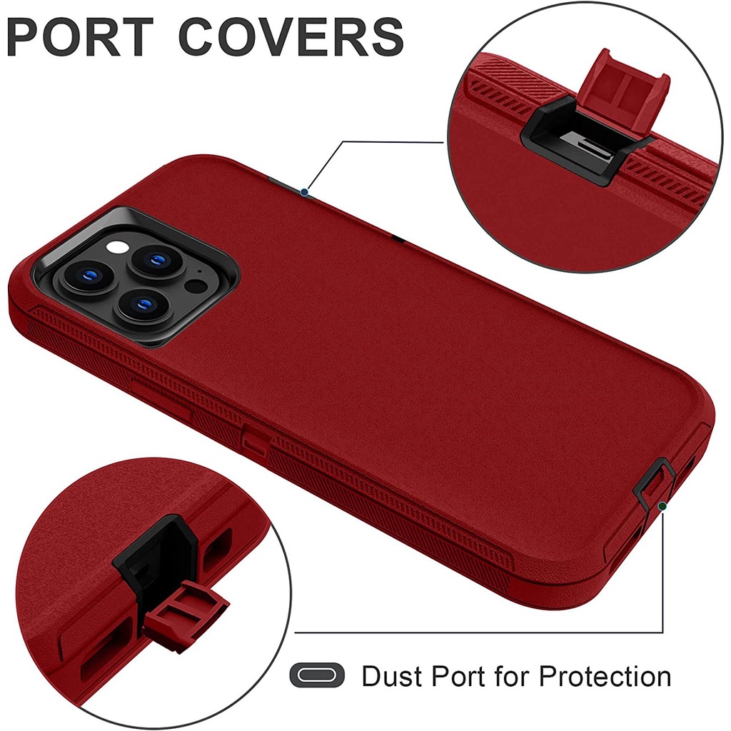 Ốp Điện Thoại Chống Sốc 3 Lớp Cho iPhone 14 Pro Max 13 12 11 Pro XR X XS Max 7 Plus / 8Plus