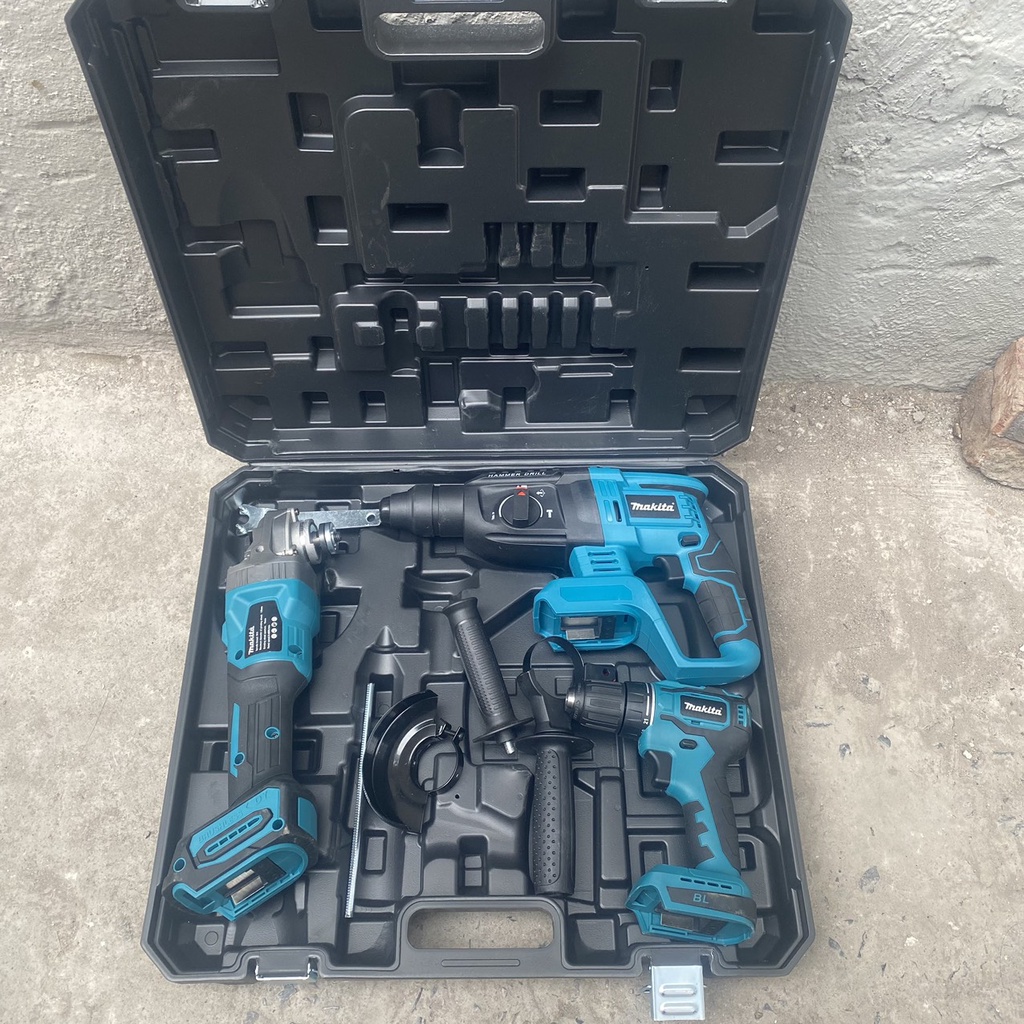 Combo thân máy khoan bê tông pin makita , Thân máy mài góc pin makita , Thân máy khoan vít pin makita động cơ từ