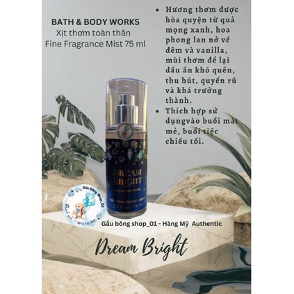 Xịt Thơm Bath And Body Works 75ml