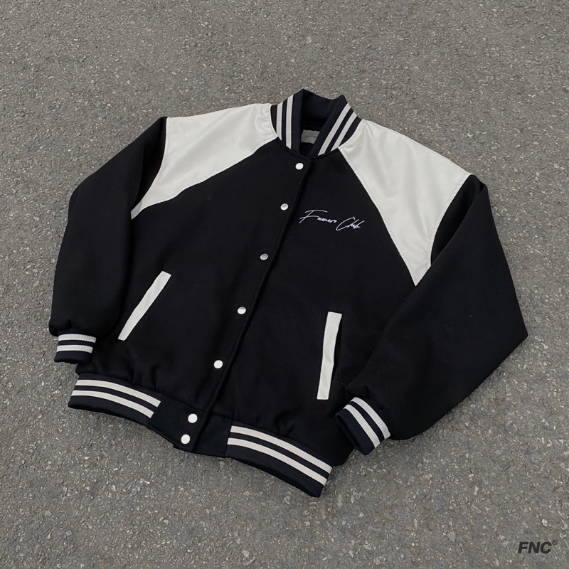 Áo Varsity Phối Da Fuonero - FNC Varsity Leather Jacket