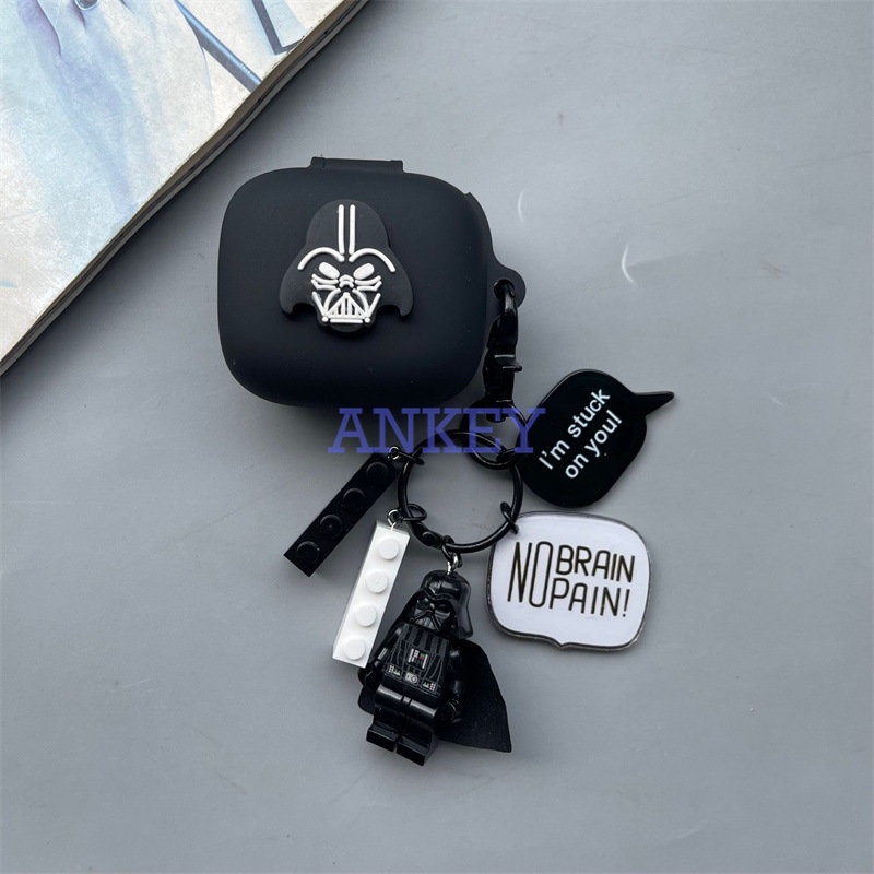 JBL Live Pro 2 / Free 2 / T280 TWS X2 / Wave Flex Cover Black Star Wars Earphone Silicone Case Earbuds Waterproof Shockproof Soft Protective Headphone Cover Headset Skin