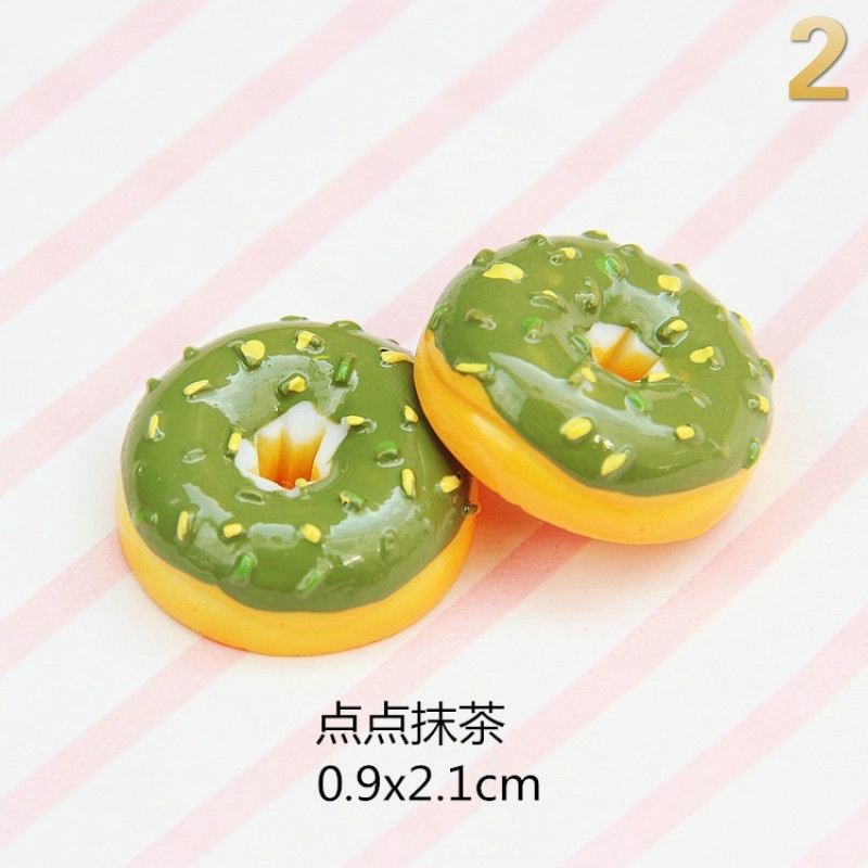 Set 10 Bánh Donut Bằng Resin Dễ Thương Dùng Trang Trí Sổ Tay