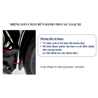 Miếng dán che chắn bùn cổ pô xe