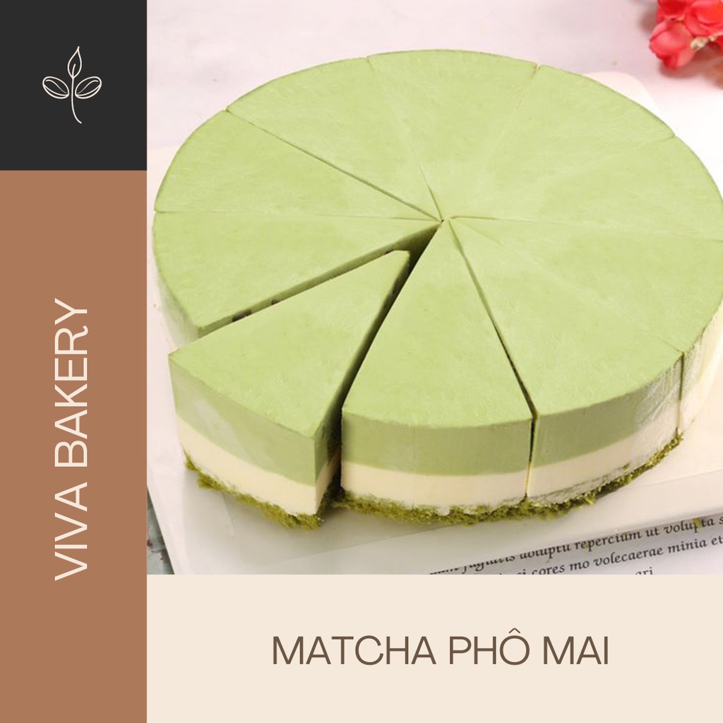 Bánh Kem Matcha Phô Mai cấp đông (10 cái/hộp)