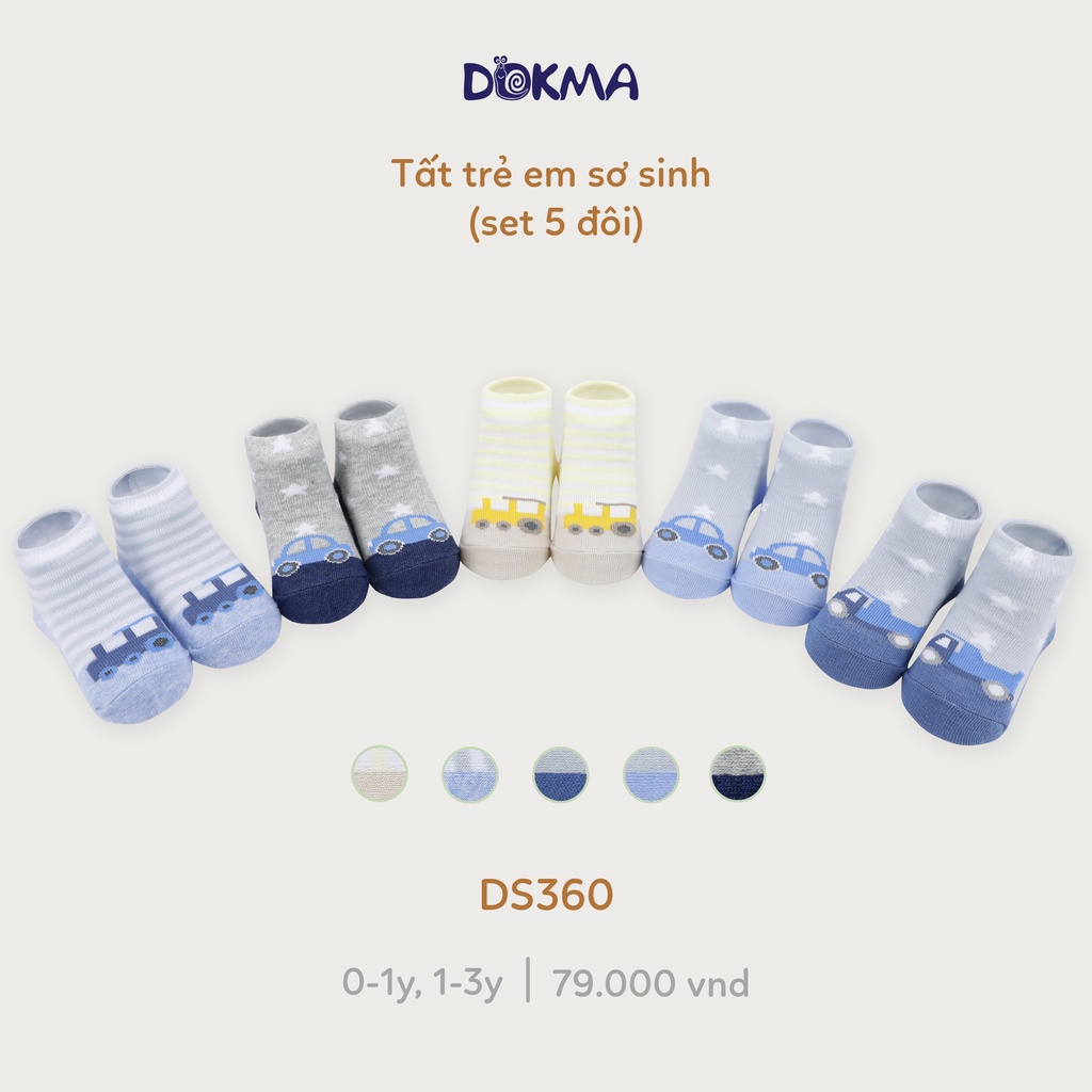 Tất thu đông cho bé 0-5 tuổi, chất liệu dệt len mịn, thoáng, khử mùi, không bai- rão- xù Dokma