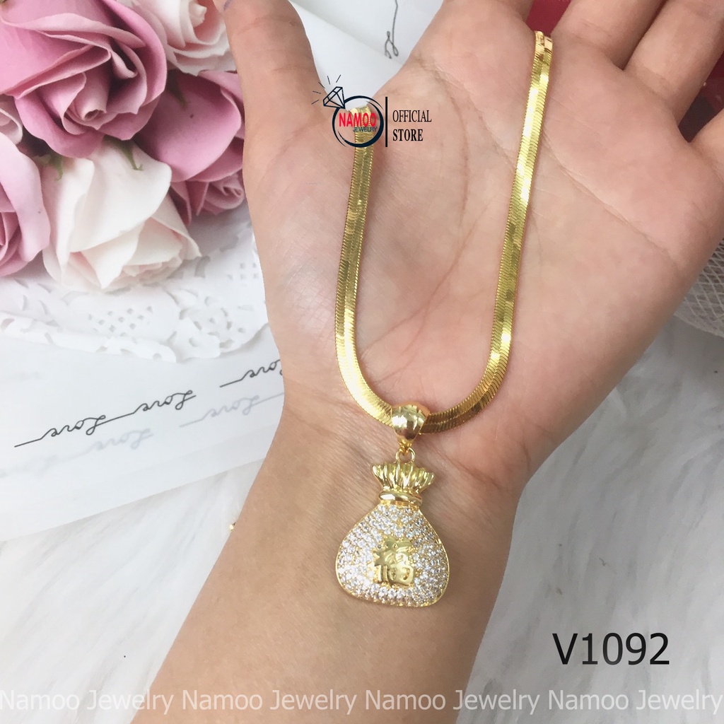 Bộ Trang Sức Nữ V1092 Đẹp Xuất Sắc Với Thiết Kế Túi Tài Lộc Cho Xuân Này Namoo Jewelry