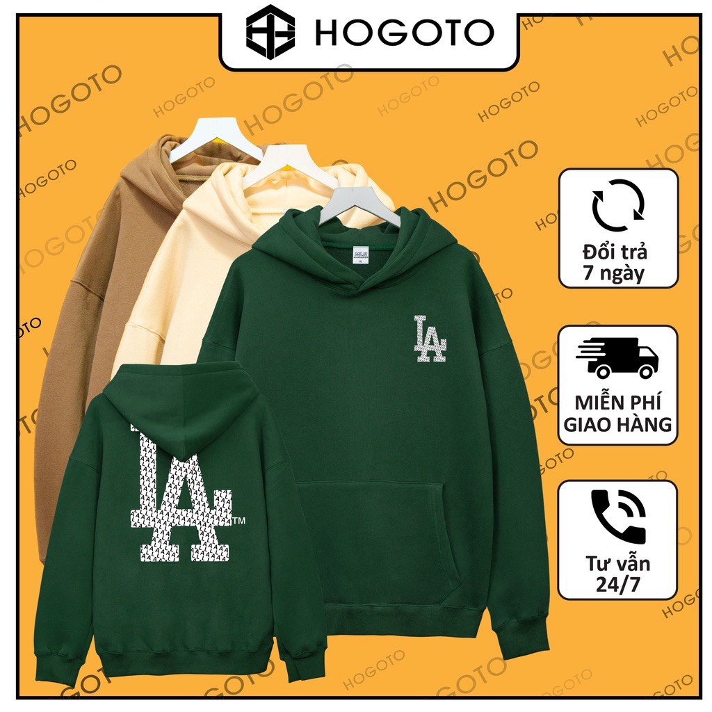 Áo Hoodie Nỉ Bông MLB LA TM , Áo Nỉ Bông Unisex Nam Nữ