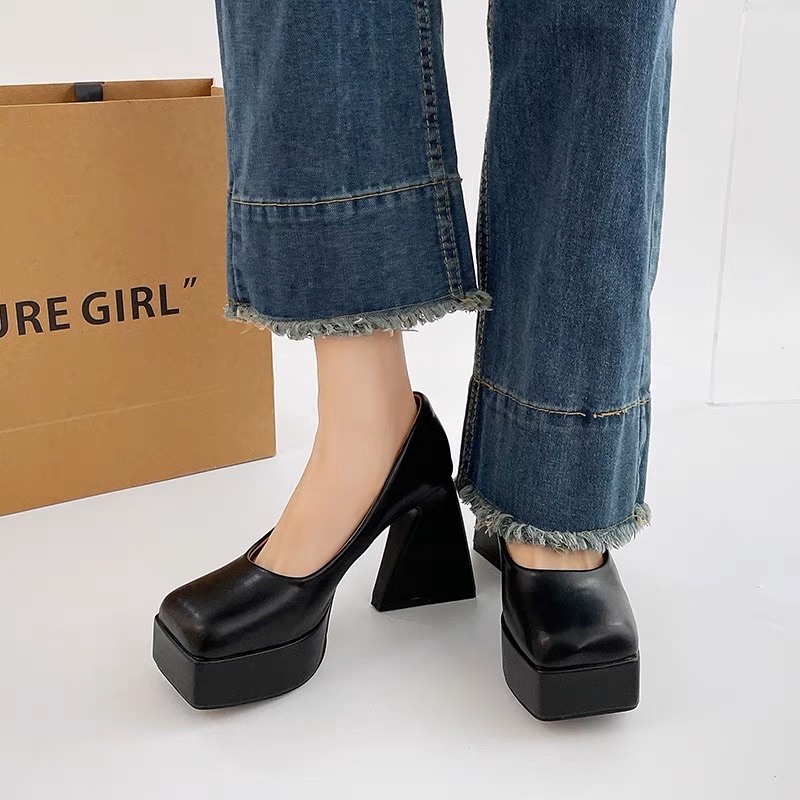 GIÀY CAO GÓT A88 ĐẾ TRỤ TAM GIÁC CAO 10.5CM