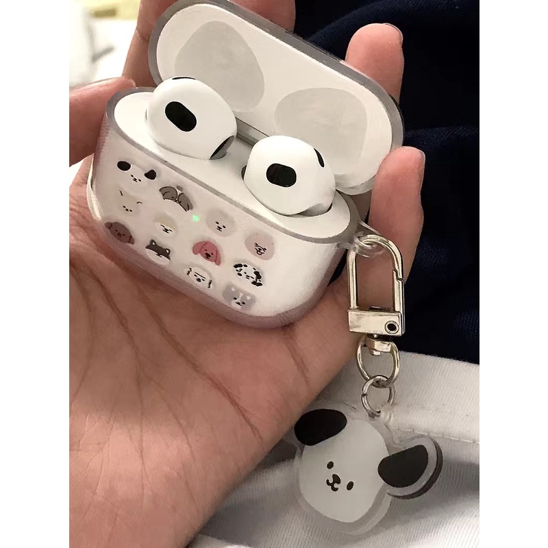 Vỏ Bảo Vệ Hộp Sạc Tai Nghe Bluetooth airpods pro 1 2 3 Chống Sốc Hình Cún Dễ Thương phim hoạt hình apple