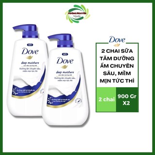 Combo 2 chai sữa tắm dưỡng thể dove dưỡng ẩm chuyên sâu chai 900g