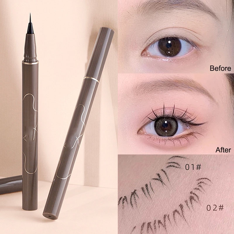 Bút Kẻ Mắt Dạng Lỏng Nhanh Khô Chống Thấm Nước Lâu Trôi Màu Đen / Nâu