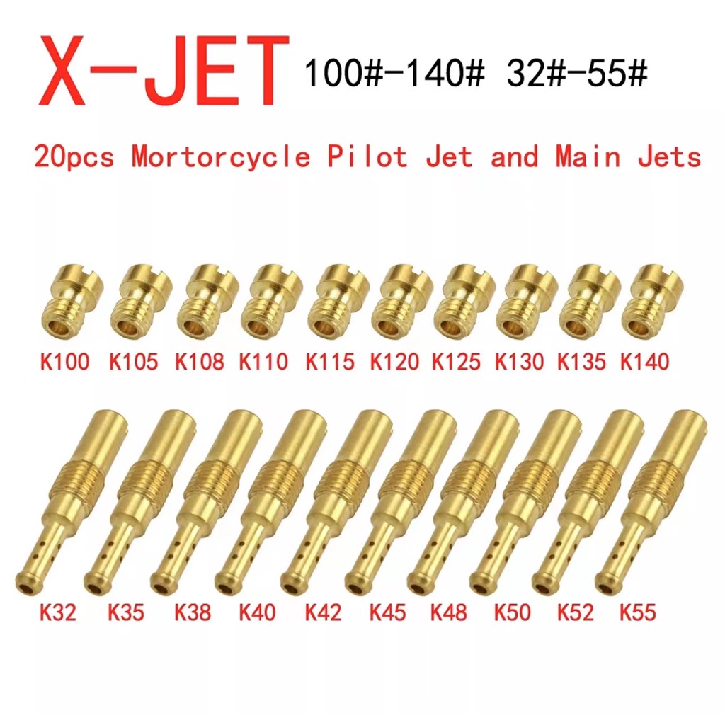 Set 20 phụ kiện vòi phun bộ chế hòa khí máy PWK Keihin OKO CVK