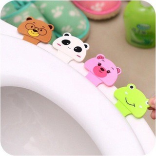 Dụng cụ nhấc nắp bồn cầu chống vi khuẩn thông minh/ Miếng nhựa mở nắp bồn cầu hình thú ngộ nghĩnh chống bẩn tay