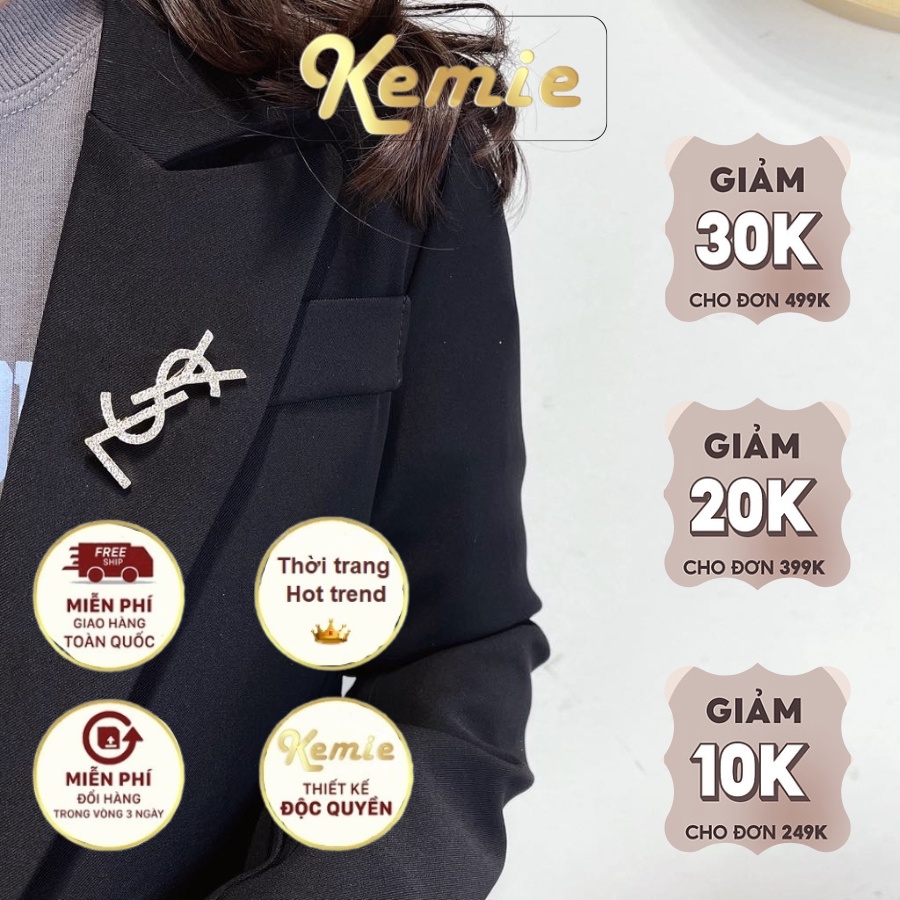 Ghim cài áo cho nữ đính đá, Cài áo đính đá thời trang cho nữ