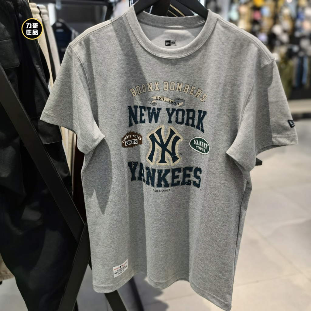 MLB Áo Thun Ngắn Tay In Chữ Thời Trang Mùa Hè Phong Cách Retro