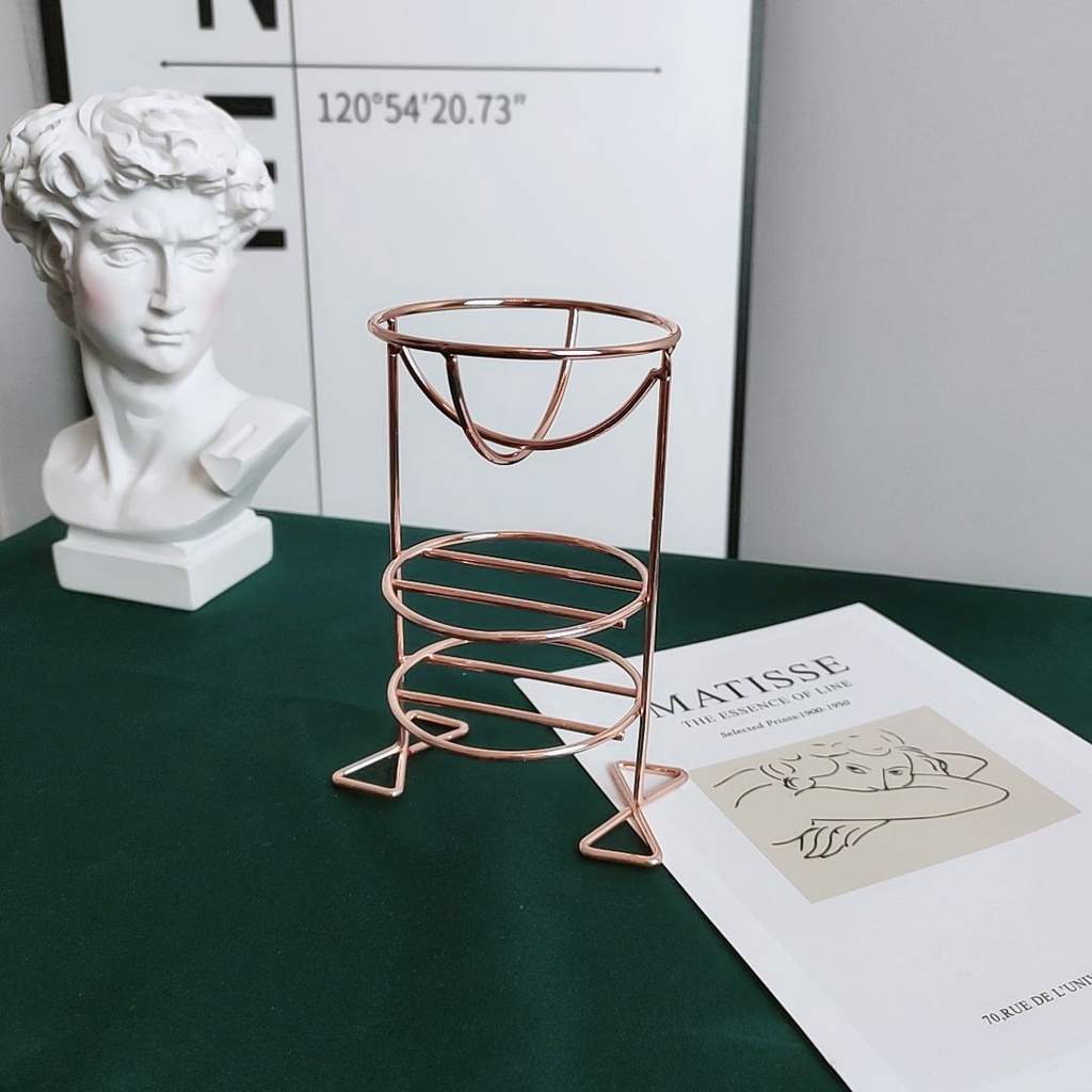 Giá Kim Loại Ba Tầng Đựng Mút Trang Điểm Tiện Dụng