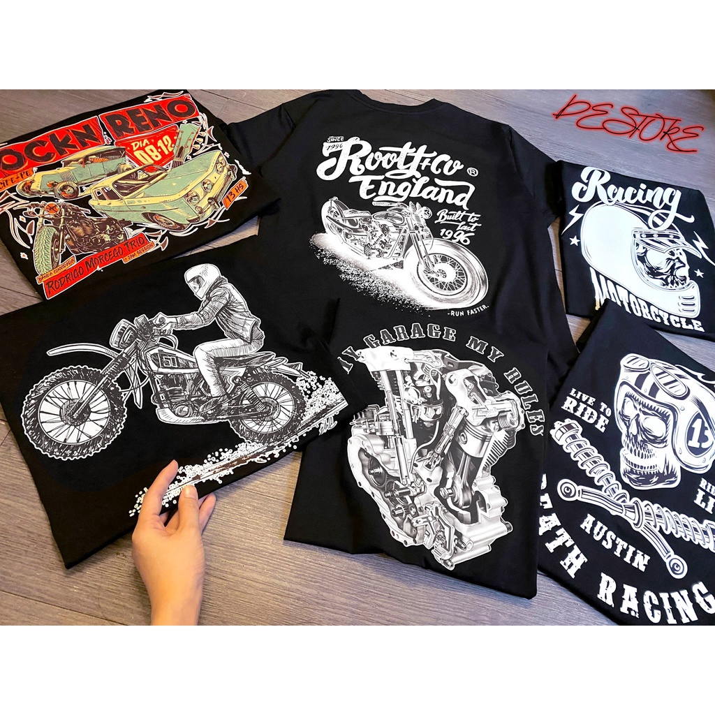 Áo thun chữ My Garage My Rules, áo phông cafe racer cao cấp #437