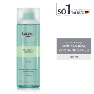 Nước hoa hồng Toner cho da dầu mụn Eucerin ProAcne Solution Toner 200ml