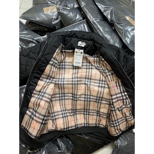 Áo phao quả trám trần bông, áo khoác phao cổ bẻ phong cách, Áo Phao Burberry Nam Hàng quảng châu cao cấp