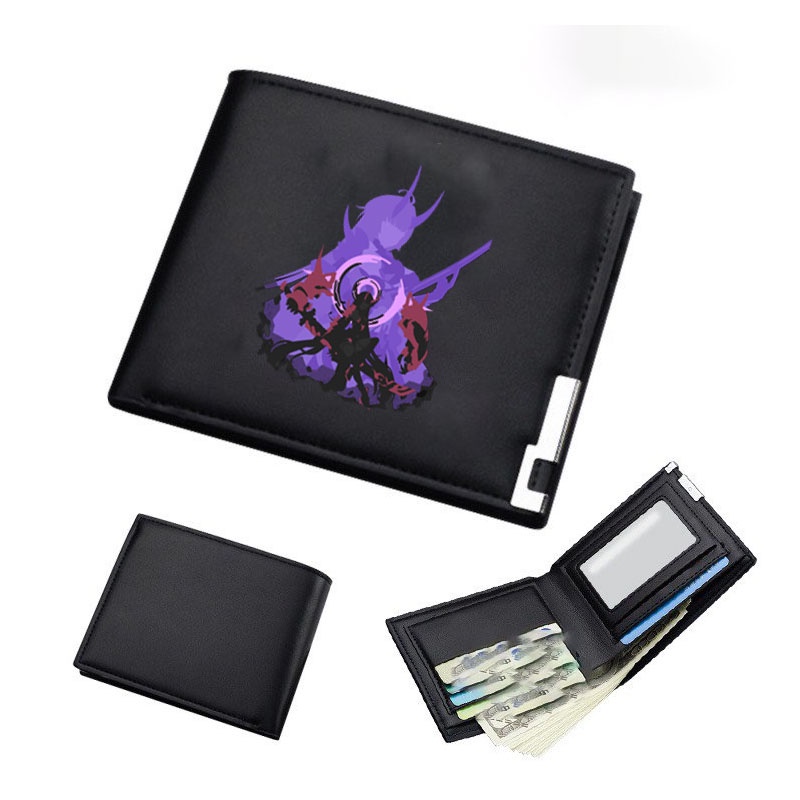 Ví da cầm tay nam nữ in hình HONKAI IMPACT ver MỘT MÀU game tiện lợi anime chibi