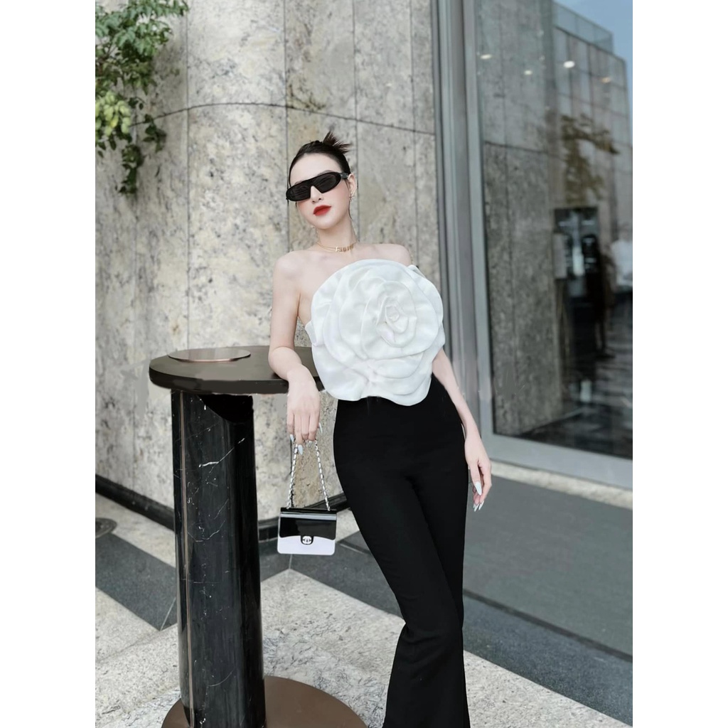 Áo Croptop xinh xắn dễ thương sang chảnh vải Tafta cao cấp may 2 lớp (Có may kèm mút ngực) | BigBuy360 - bigbuy360.vn