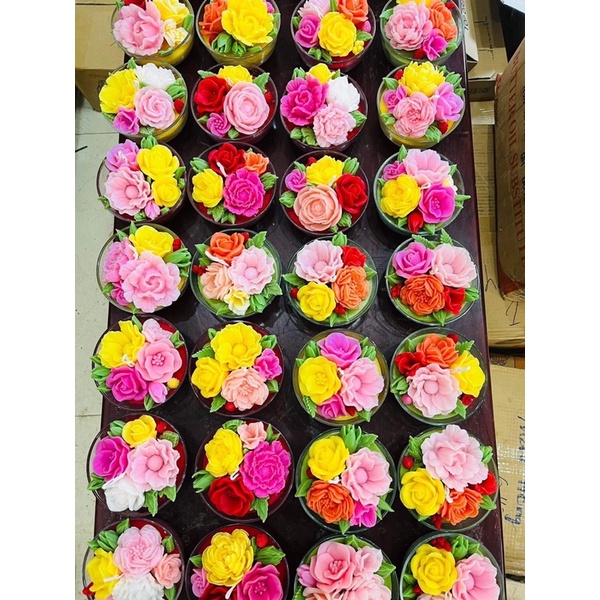 Nến hoa - Nến bơ - Nến organic - Nến thủ công không khói