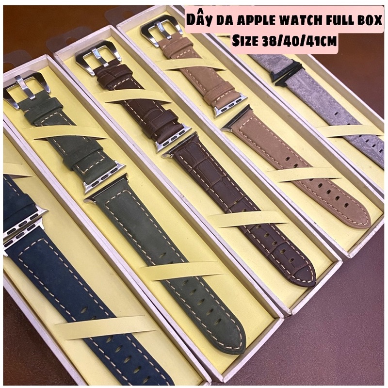 Dây đồng hồ apple watch da xịn cao cấp