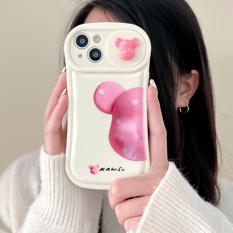 Ốp Điện Thoại Silicon Mềm Chống Sốc Chống Bụi Họa Tiết Sọc Vali In Hình Gấu Cho iPhone 11 12 Pro Max X XS XR XSMAX