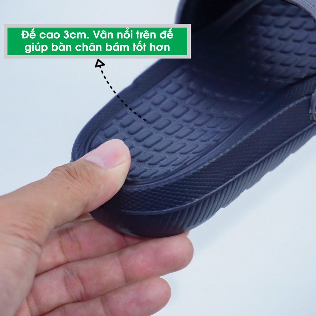 Dép adidas nam quai ngang thể thao siêu nhẹ - logo in nổi - không bong tróc - chất liệu đế càng đi càng êm
