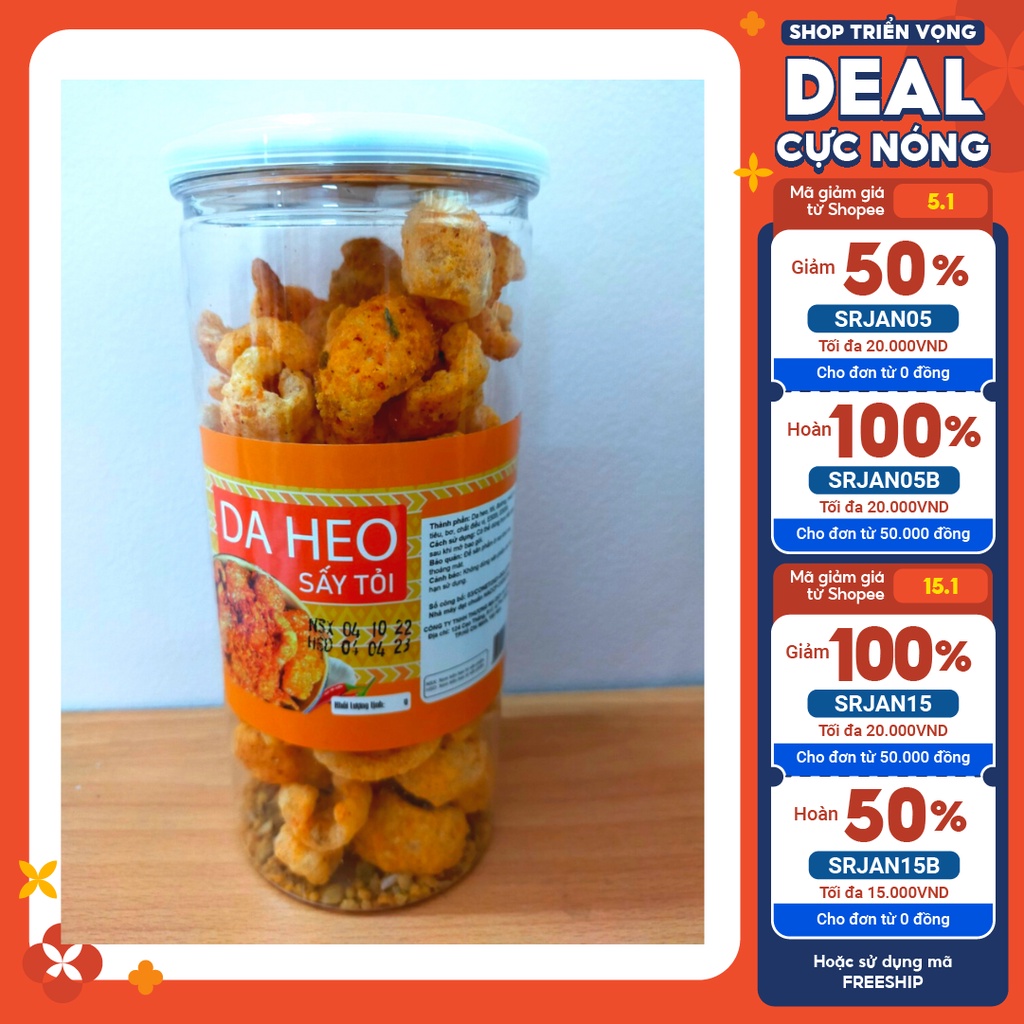 Da heo sấy tỏi - 150g