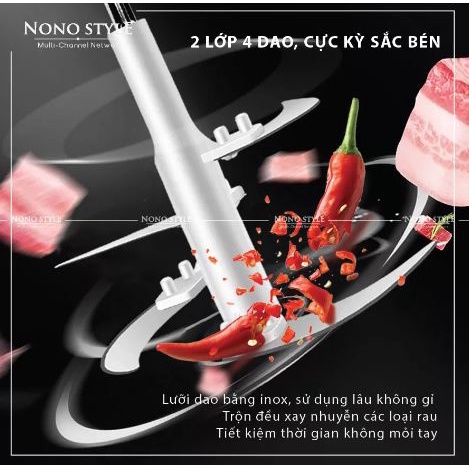 Máy Xay Thịt Đa Năng - Máy Xay Thịt Cối Thủy Tinh Cao Cấp Có BảoHành