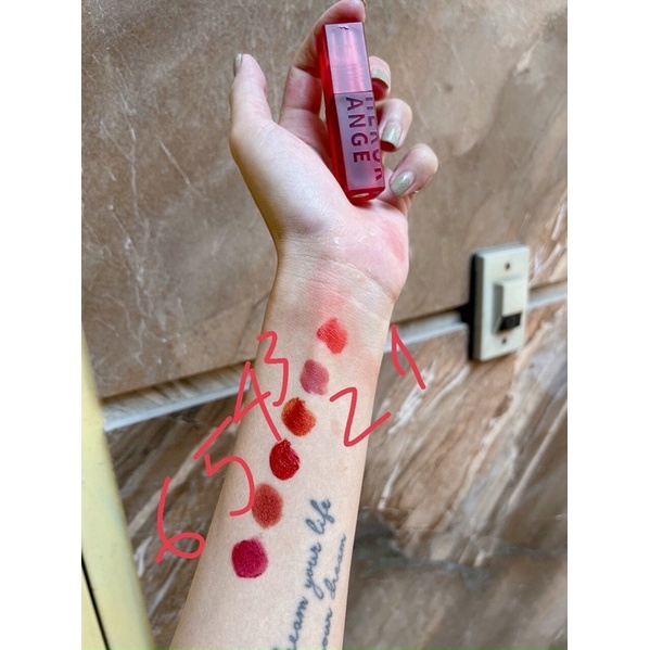 Son môi Herorange màu nhung lì mềm môi chống nước vỏ đỏ mới