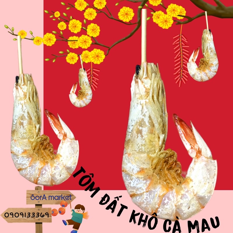 Tôm khô đất nguyên vỏ Cà Mau ( loại vip)