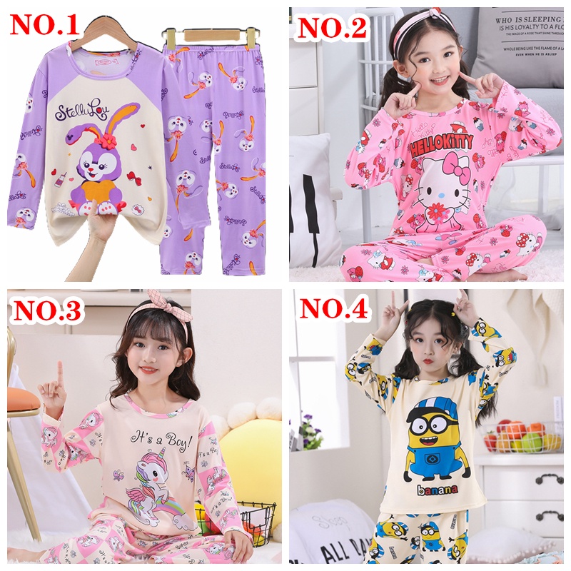 Bộ Đồ Ngủ Tay Dài Dễ Thương Dành Cho Bé Gái  đồ bé gái