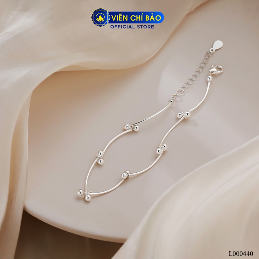 Lắc tay bi tròn lồng chất liệu bạc Thái 925 thời trang phụ kiện trang sức nữ Viễn Chí Bảo L000440