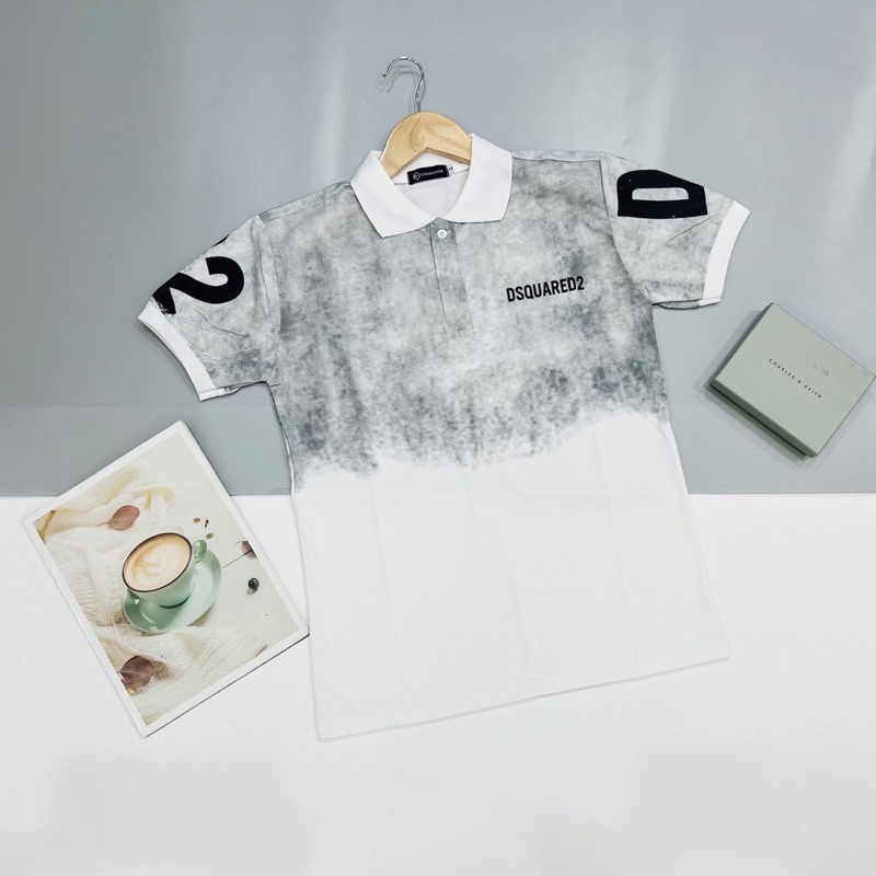 Áo Thun Cotton Cổ Bẻ PoLo In HỌA TIẾT LOANG PLTN