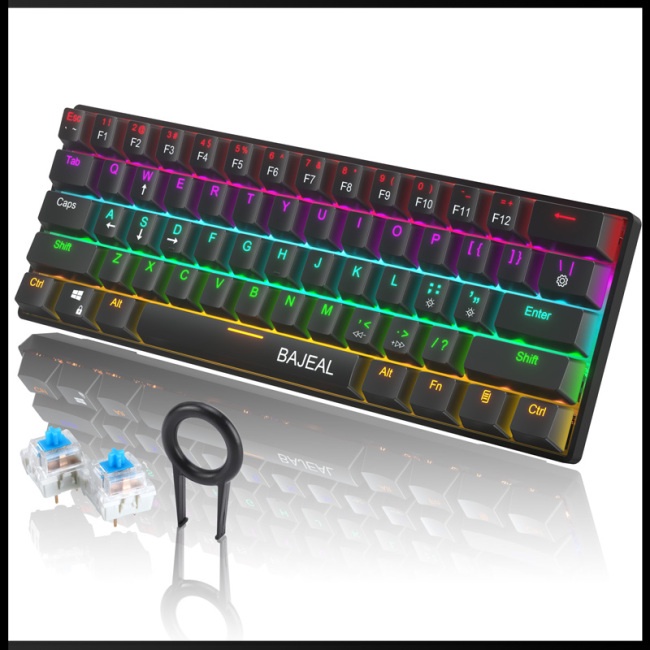 Bàn Phím Cơ Zevaret Mk-606-61 Có Đèn Led Nền Dành Cho Game Thủ