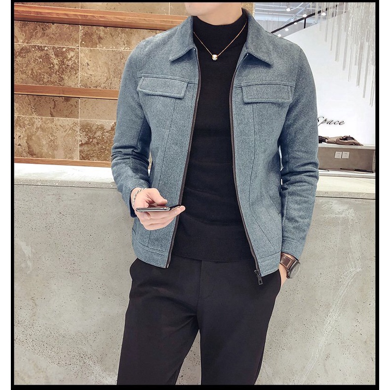 Áo khoác nam da lộn, áo khoác nam đẹp Hàn Quốc được yêu thích mẫu mới năm 2022