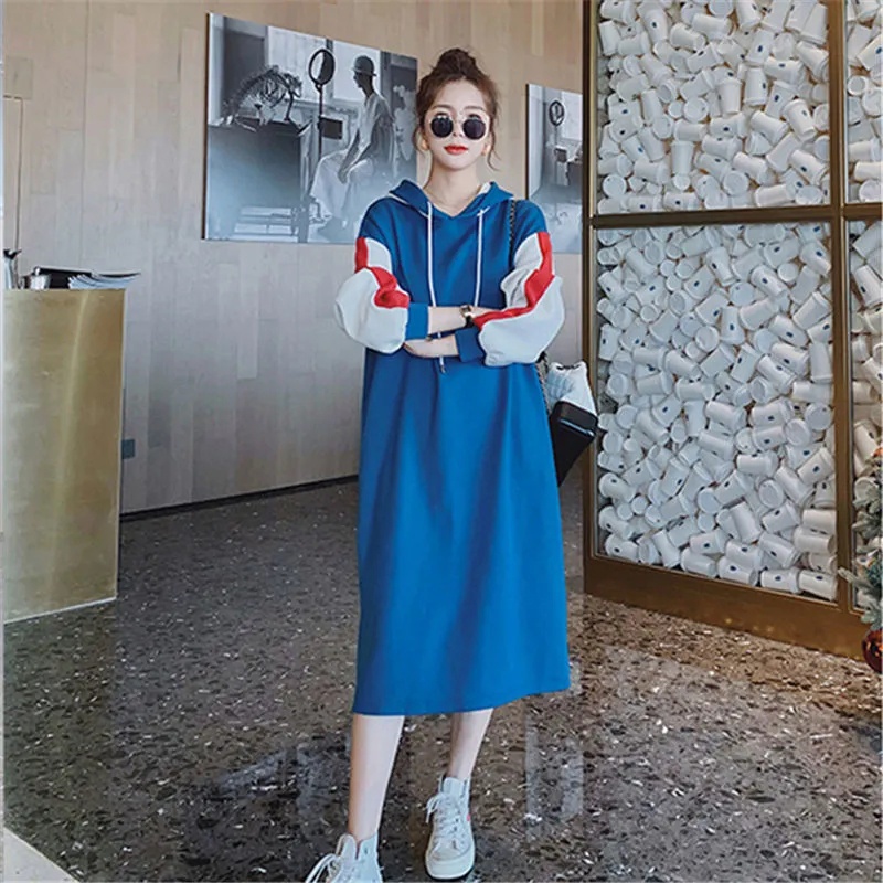 Đầm Nữ Tay Dài Có Nón Thời Trang Hàn Quốc