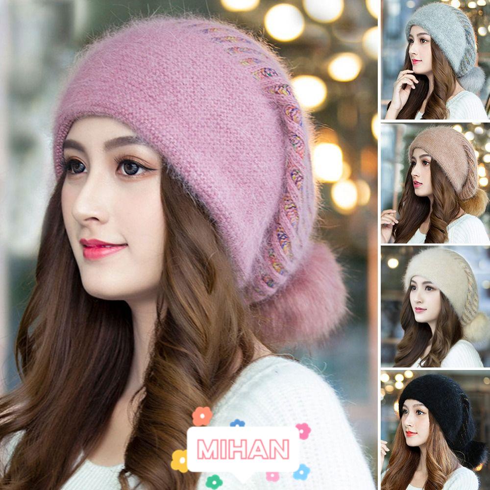 Mũ Beret Len Dệt Kim MIHAN1 Thời Trang