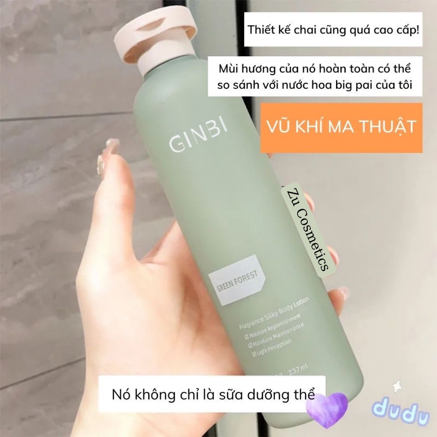 Sữa Dưỡng Thể Ginbi 237ml Body Lotion Không Bết Dính Trắng Sáng Trẻ Hoá Và Làm Đều Màu Da LALA