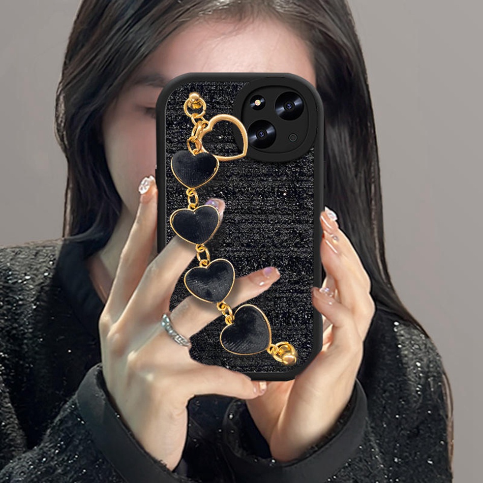 Ốp Điện Thoại Silicon Dẻo Phối Vải Hình Trái Tim 3D iPhone 11 12 13 14 Pro MAX 11Pro 12Pro 13Pro 6 6S 7 8 Plus X XR XS MAX SE 2020 2022